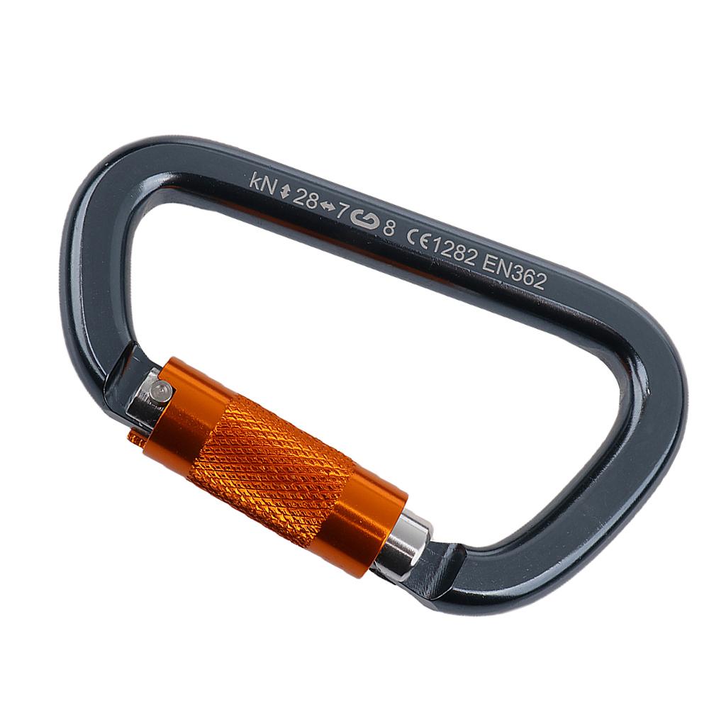 Carabiner Locking D - Climbing Carabiner Aluminum Alloy Locking D