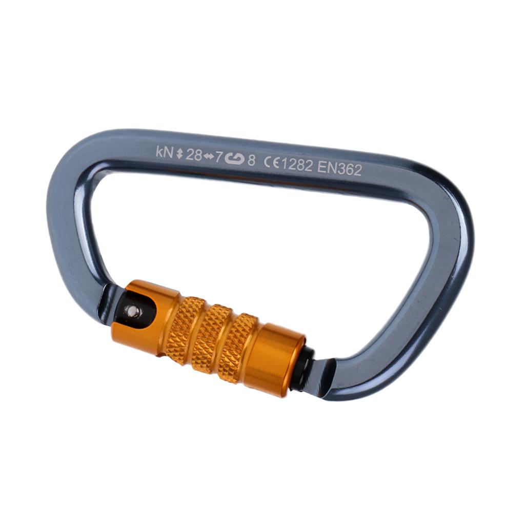 Carabiner Locking D - Aluminium Carabiner D Shape Locking Keychain
