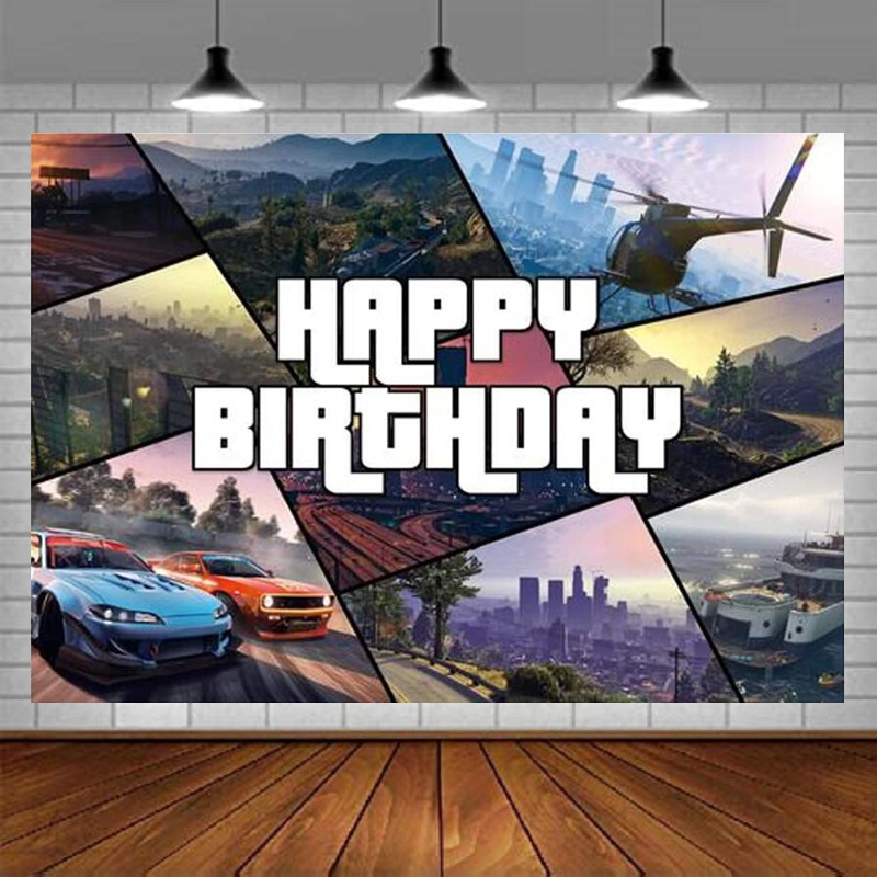 Outdoor Adventure Background - City Adventure Happy Birthday Games Photography