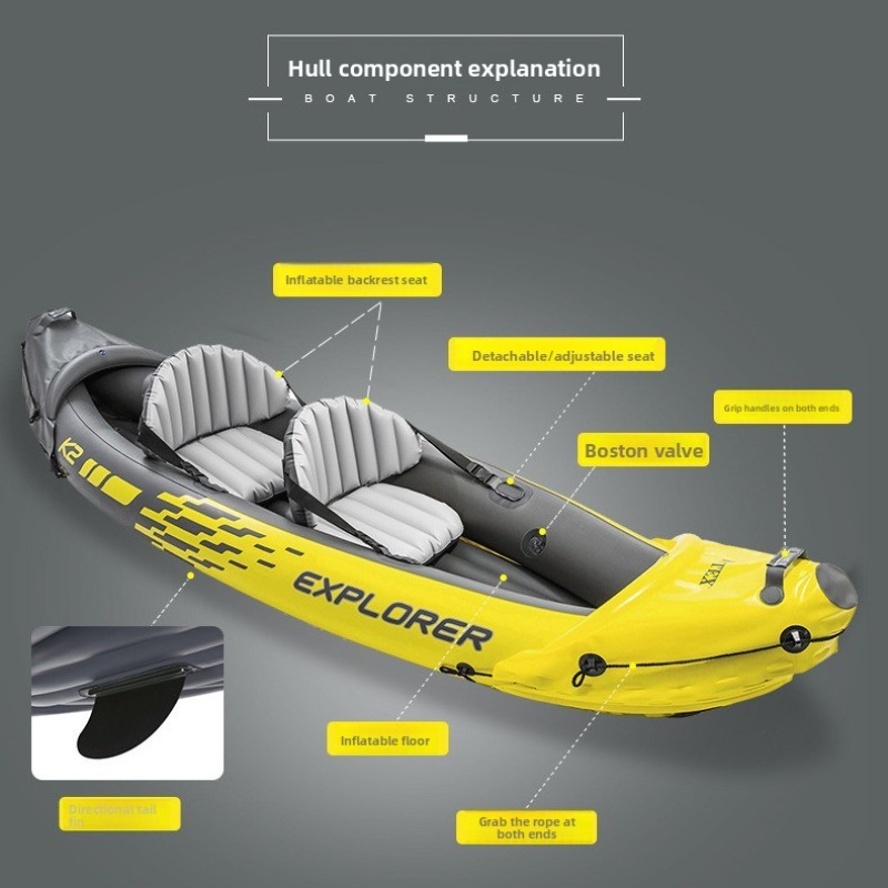 Inflatable Boat Two Person Raf - Outdoor Adventure Kayak review and price