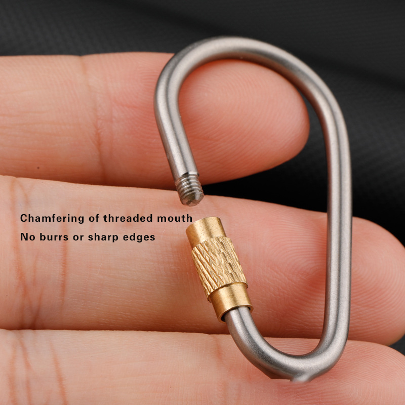 Titanium Alloy Carabiner with  - Carabiner Locking D review and price