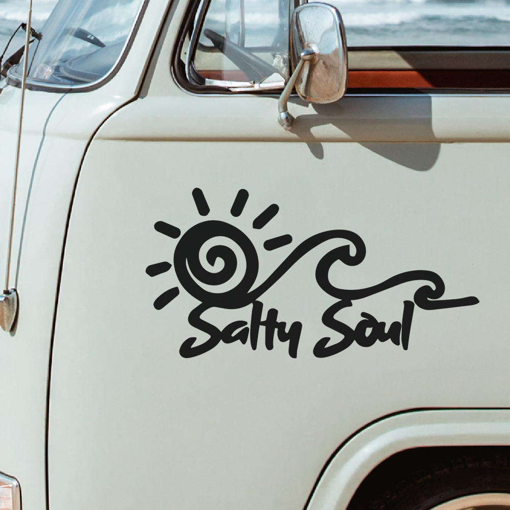 Salty Soul Sun Wave Vinyl Stic - Outdoor Adventure Rv review and price