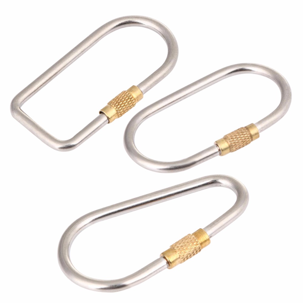 5pcs/lot Titanium Locking Cara - Carabiner Locking D review and price