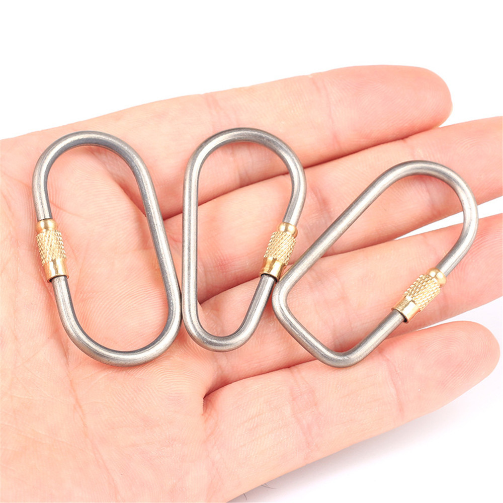 5pcs/lot Titanium Locking Cara - Carabiner Locking D review and price