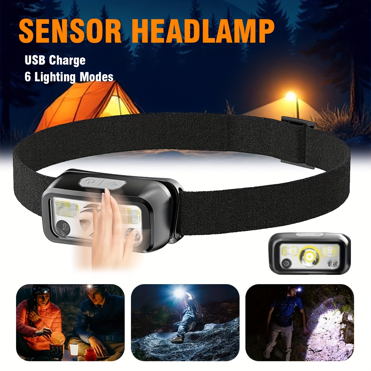 Powerful COB LED Sensor Headla - Headlamp Waterproof Rechargeable review and price