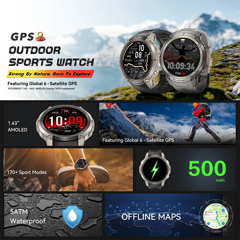 Sports Smart Watch GPS Offline - Outdoor Adventure Hours review and price