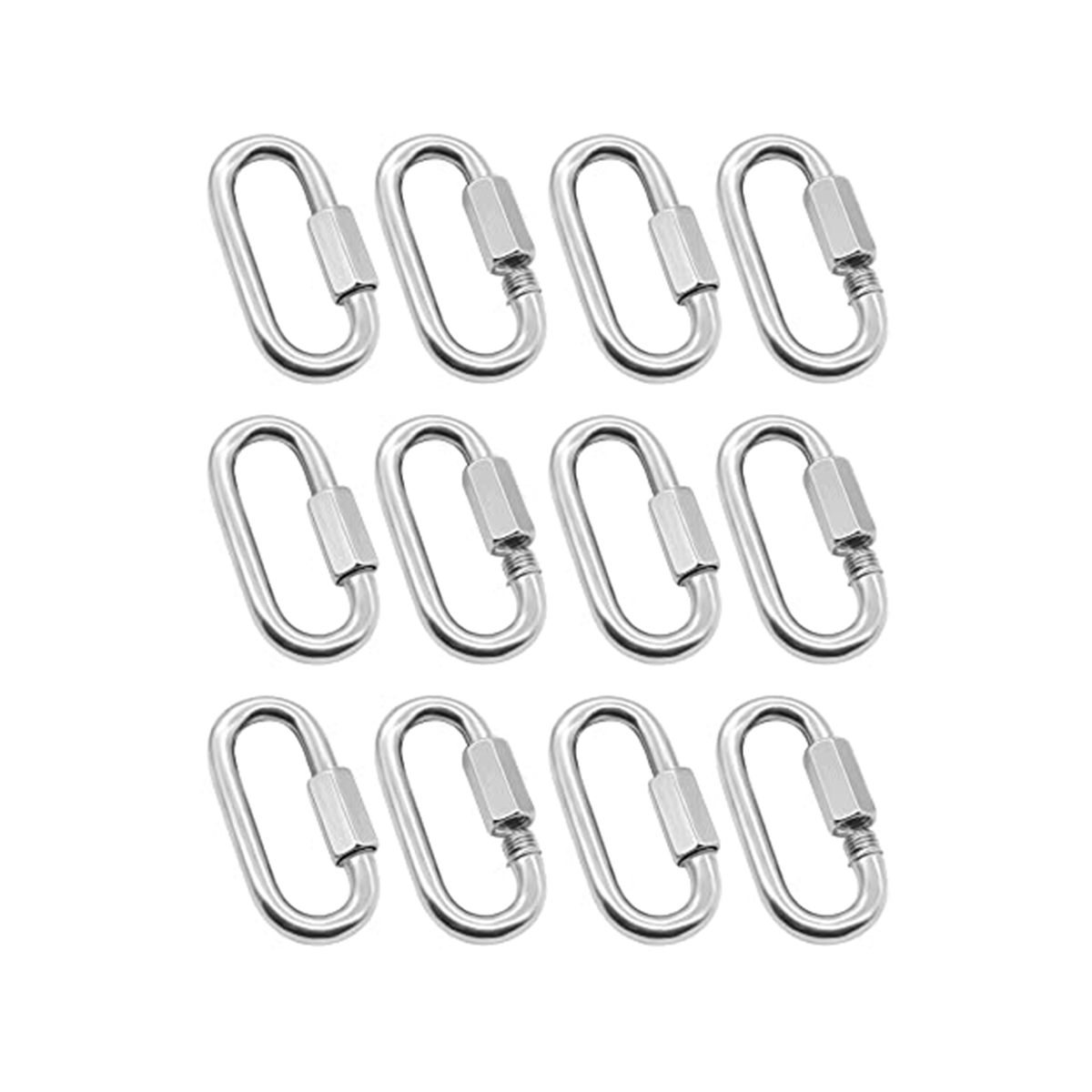 12 Pack Quick Link 5/32 Inch H - Carabiner Locking D review and price