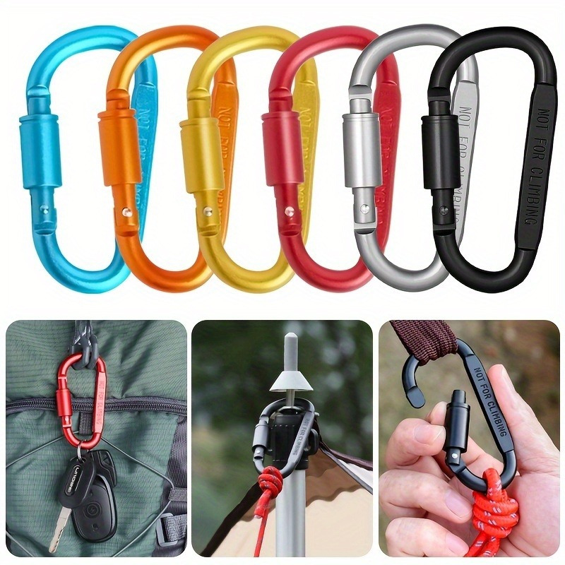 1/4pcs Aluminum Alloy Carabine - Carabiner Locking D review and price
