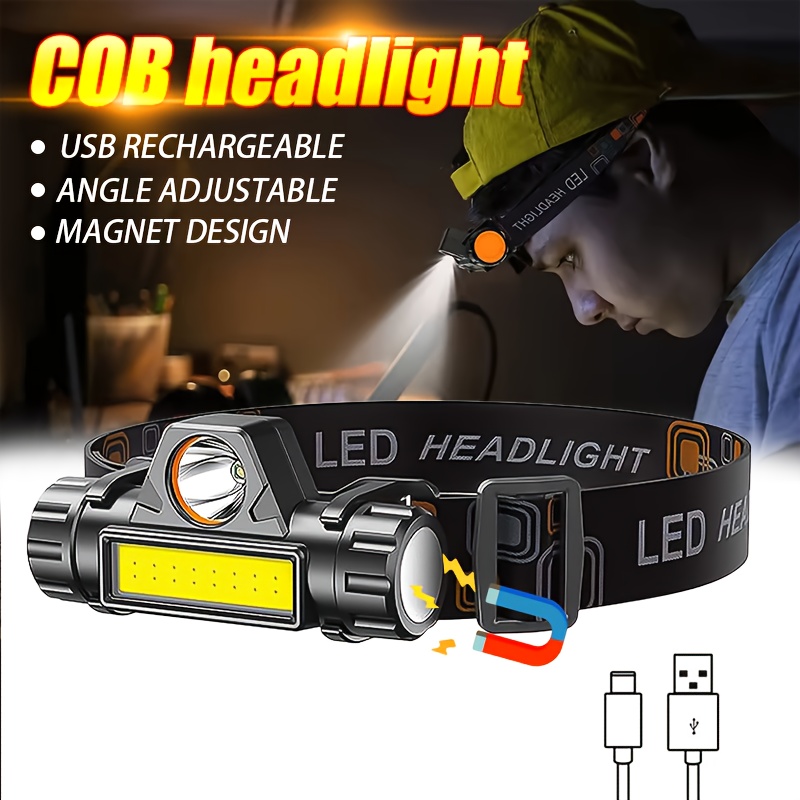 Super Bright Rechargeable COB  - Headlamp Waterproof Rechargeable review and price